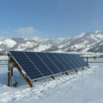 pannelli solari nelle zone più fredde spesso in inverno ricoperti di neve