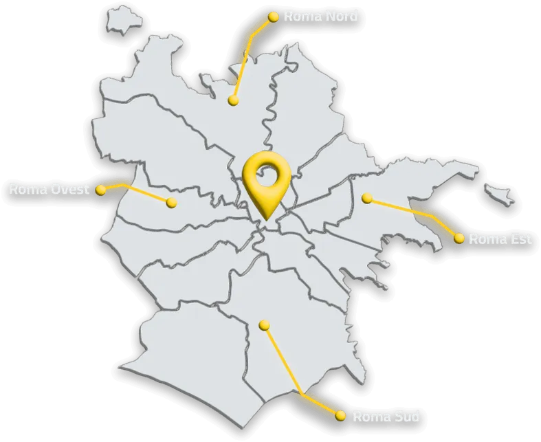 immagine della mappa di roma con zone coperte