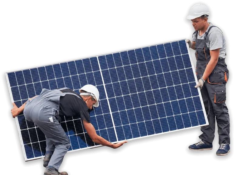 operatori con pannello fotovoltaico